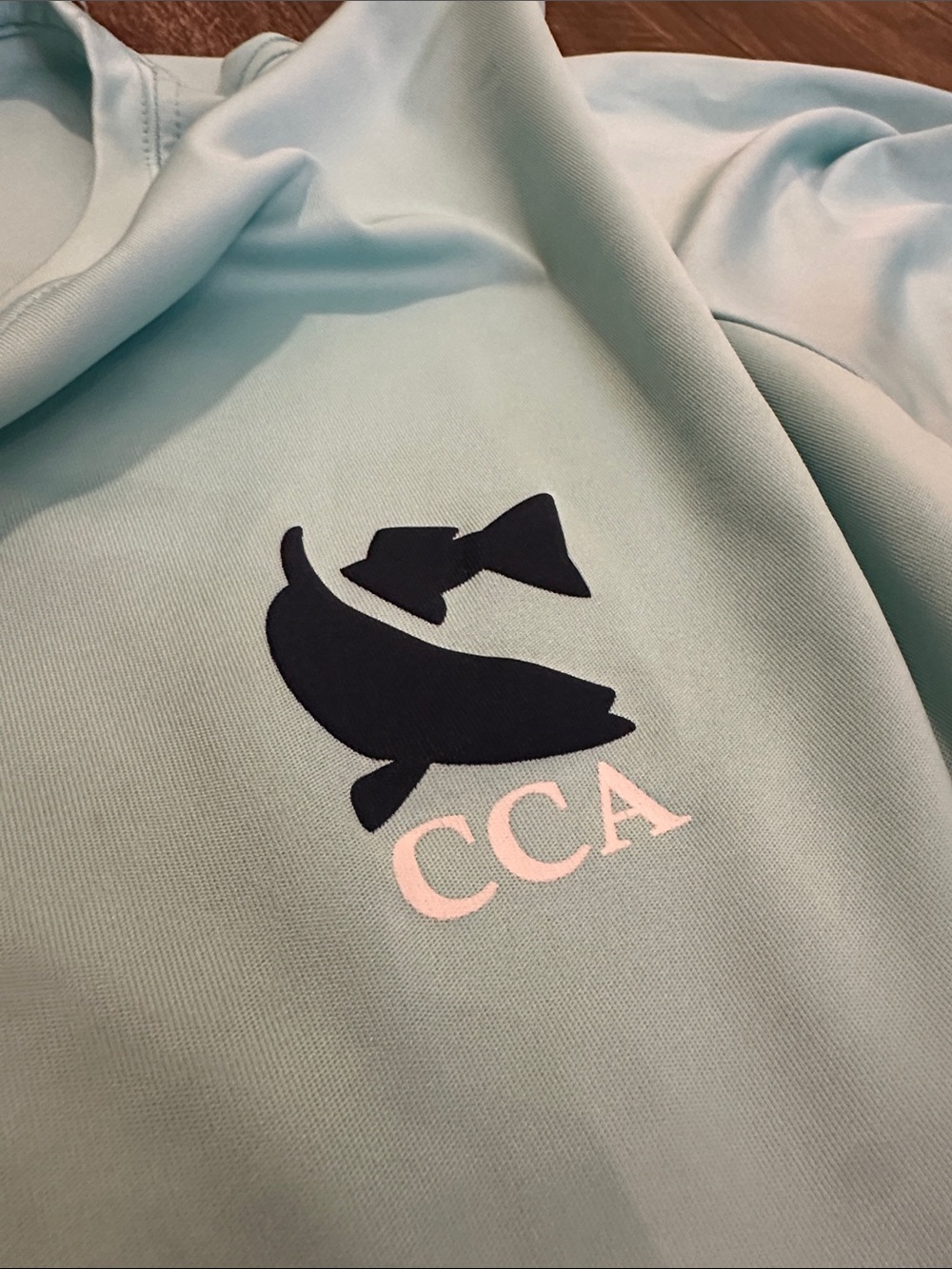CCA Coastal & Tails Men’s Long Sleeve Performance Rash Guard Shirt Aqua Size M - Picture 3 of 4
